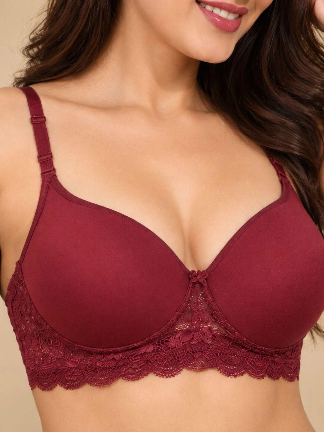 Padded Non-Wired Full Coverage Multiway T-Shirt Bra & High Waist Hipster Panty