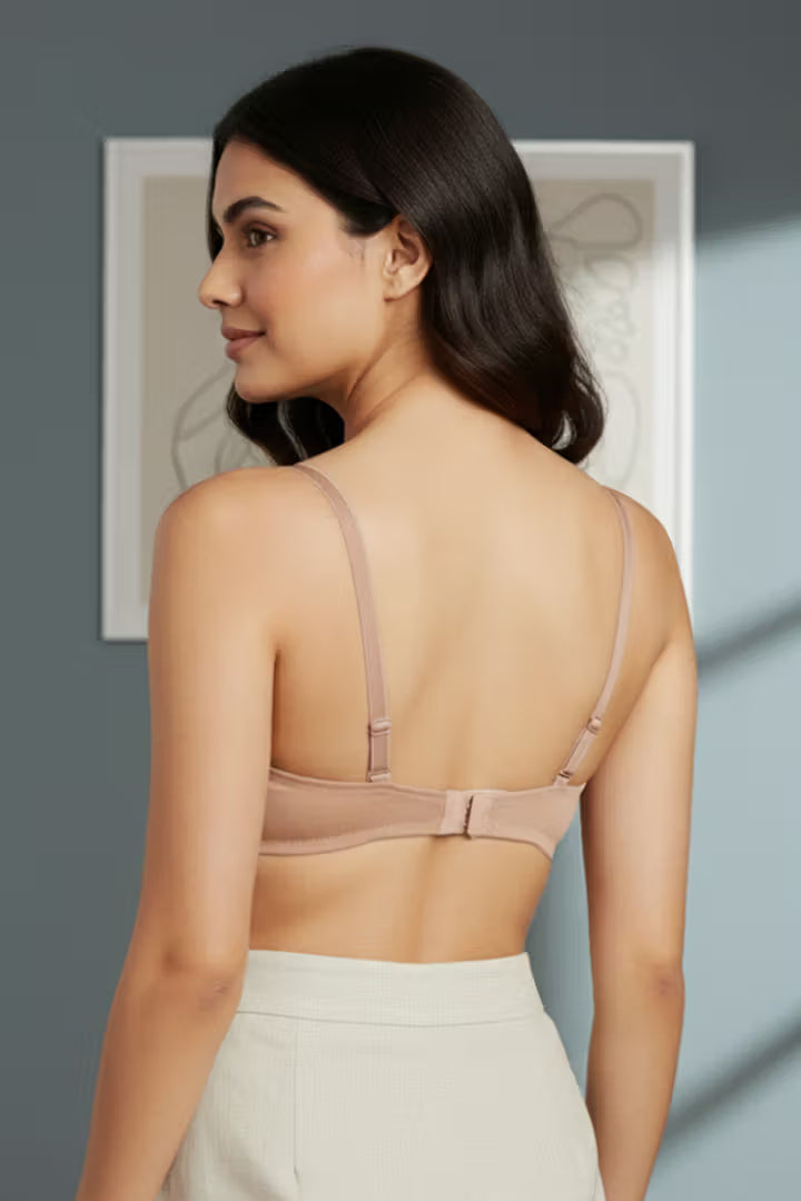 Fitoor Padded Wired 3/4Th Coverage T-Shirt Bra - Nude