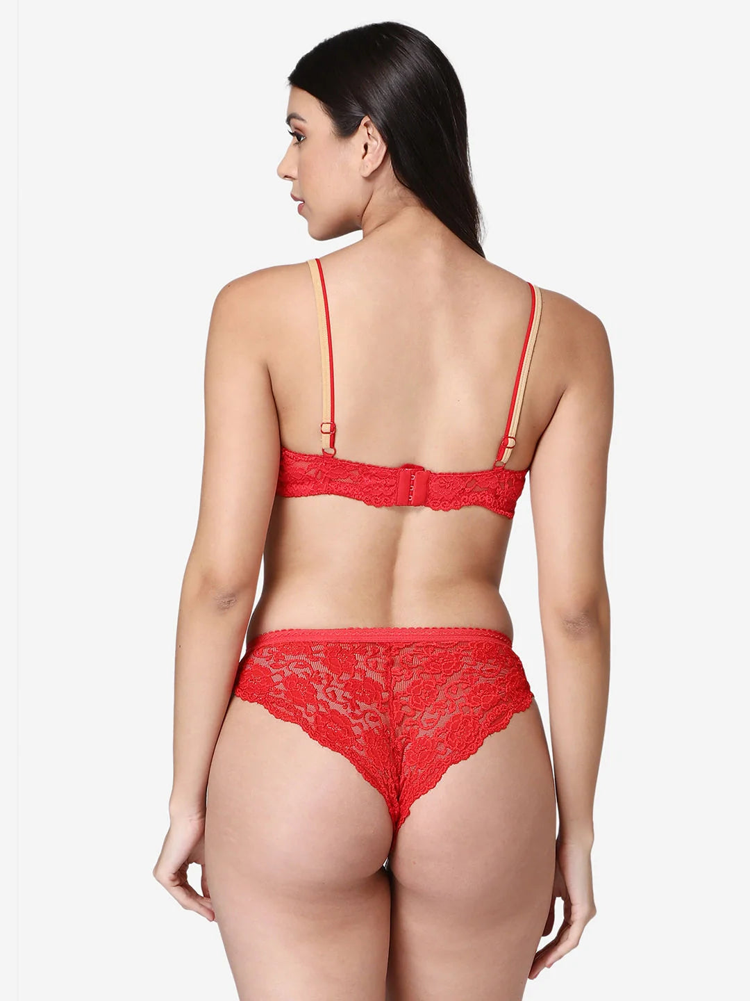 Fitoor Beautiful Basics Double Layered Non Wired Full Coverage Backless Bra - Beet Red